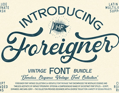 Foreigner - Vintage Font Collection